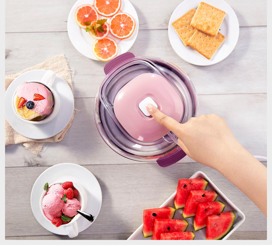 Ice Cream Machine Household Small Automatic Ice Cream Machine DIY Homemade Fruit Ice Cream Machine