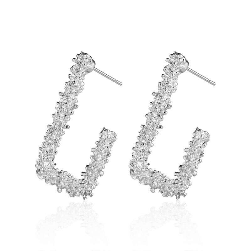 BICUX Vintage Earrings For Women Gold Round C Geometric Statement Earring Metal Earring Hanging Jewelry