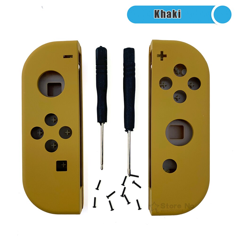 DIY For Nintend Switch NS NX Joy-Con Controller Replacement Housing Joy Con Shell Case with middle frame for Nintend Switch: Khaki