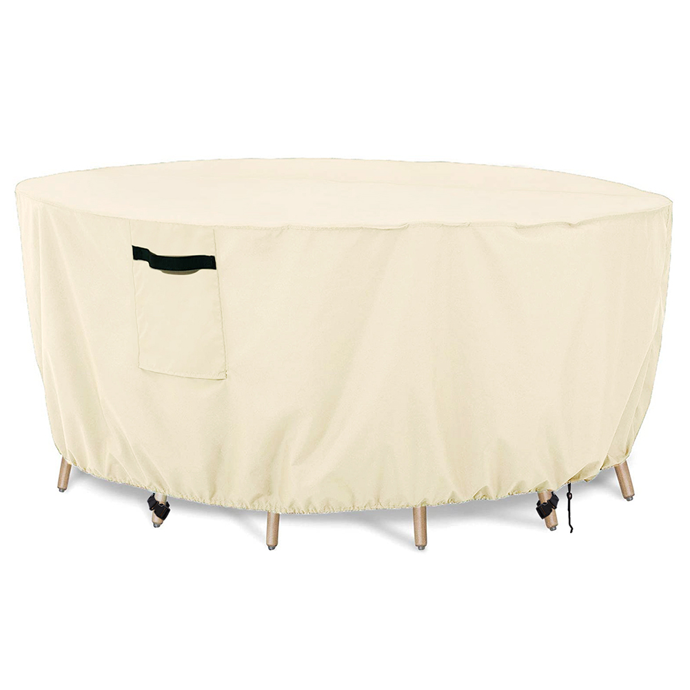 Patio Outdoor Ronde Tafel Stoel Set Cover voor Tuinmeubelen Waterdicht Oxford 420D Rieten Bank Bescherm Regen Sneeuw Stofkap