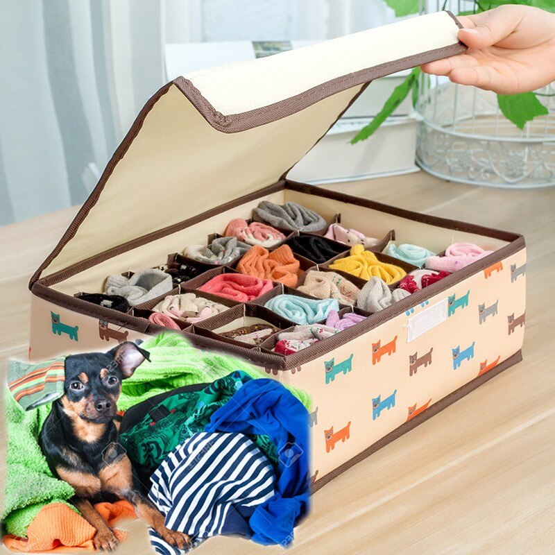 Huisdier Kast Kleding Organizer Hond Kleding Sokken Opslag Kat Kleding Organizer 24 Opbergvakken Voor Woonkamer Kantoor Auto