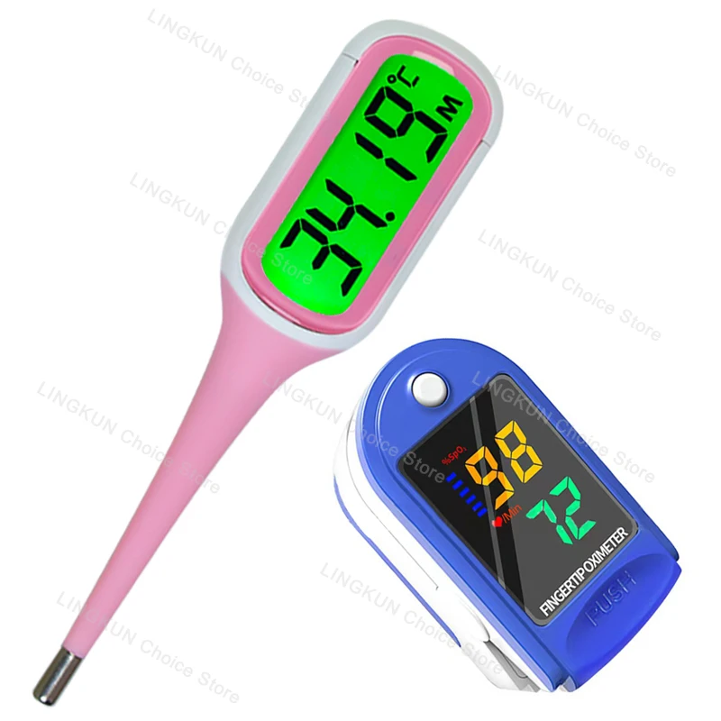 Termómetro rápido de silicona 9S para fiebre, termómetro Digital infrarrojo para el cuerpo Basal, pantalla LED de temperatura Rectal para axila Oral: orange