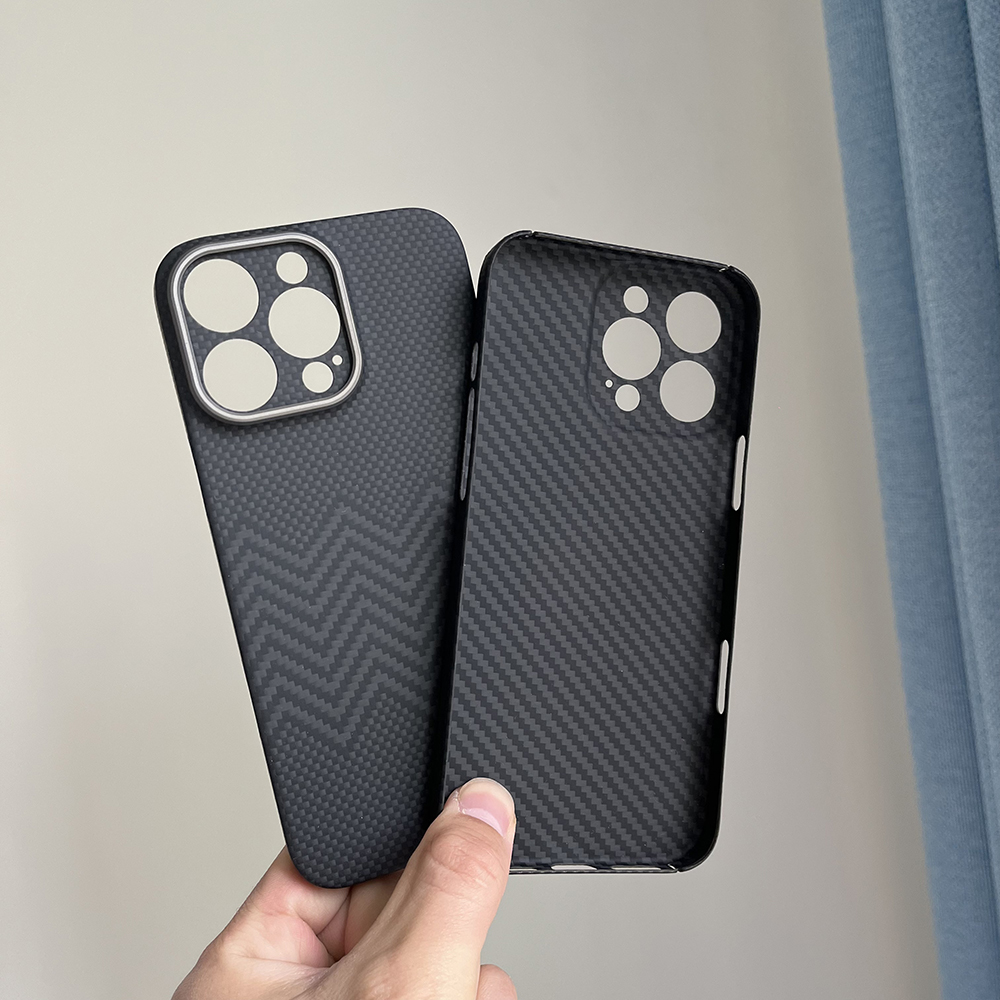 Funda de fibra de carbono para IPhone 16 pro Max, funda de teléfono ultrafina de fibra de aramida ligera para IPhone 16 Pro/16: ABS / Azul cielo