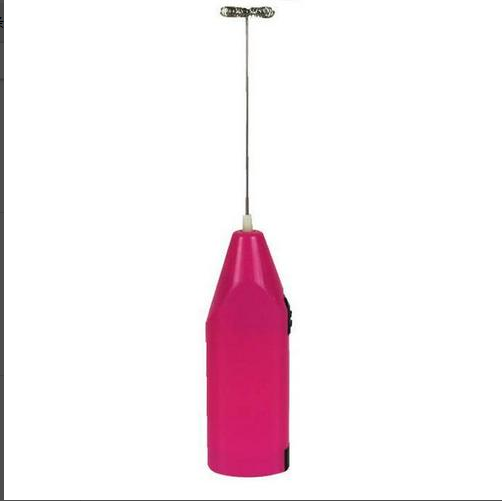 Electric Egg Beater Coffee Milk Drink Whisk Mixer Mini Handheld Stirrer Kitchen Tool with Removable Battery: pink