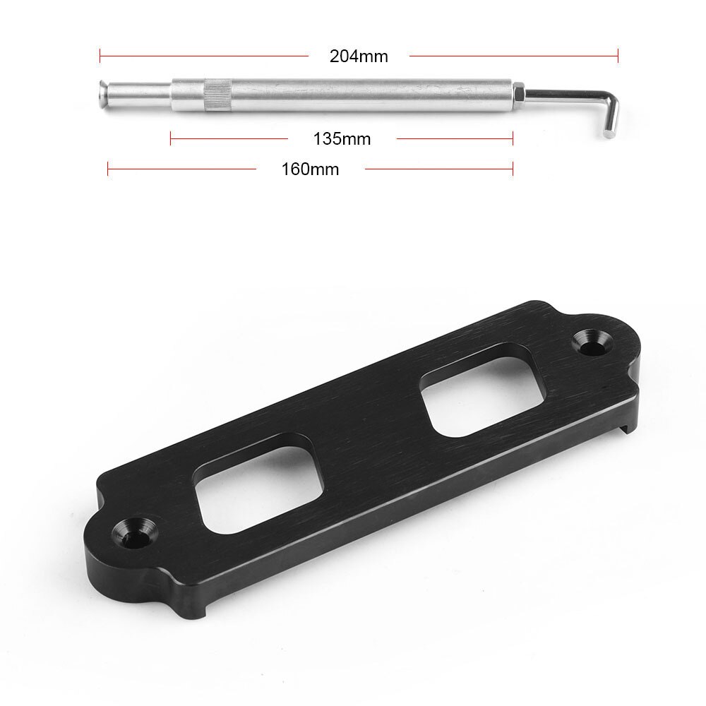 Aluminum Battery Tie Down Kit Hold Down Rod With Stainless Tray Hooks Fit For Acura Integra RSX For Honda Civic / CRX S2000