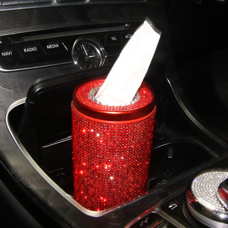 Car Crystal Diamond Tissue Box Diamante Block Type Home Office Hotel Car Luxury Rhinestone Tissue Paper Box Girls Women