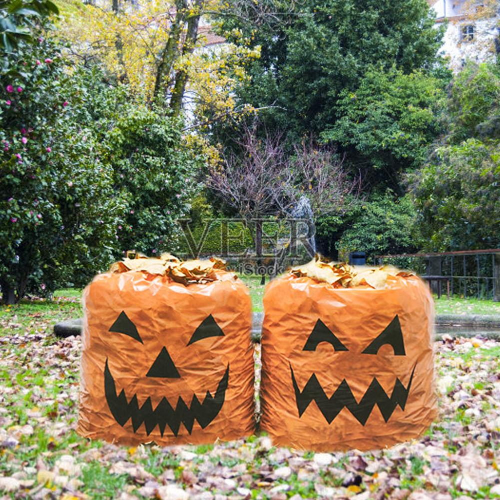 Gresskar blad poser halloween butikk dekorative gresskar plen poser til utendørs hage dekor stor kapasitet lys farge nyere