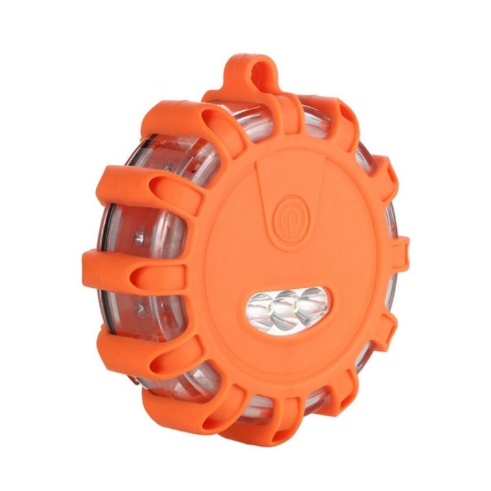 HELP FLASH SMART y luz de emergencia baliza v16 AUTÓNOMA de señalización de emergencias con linterna homologada por DGT: Naranja
