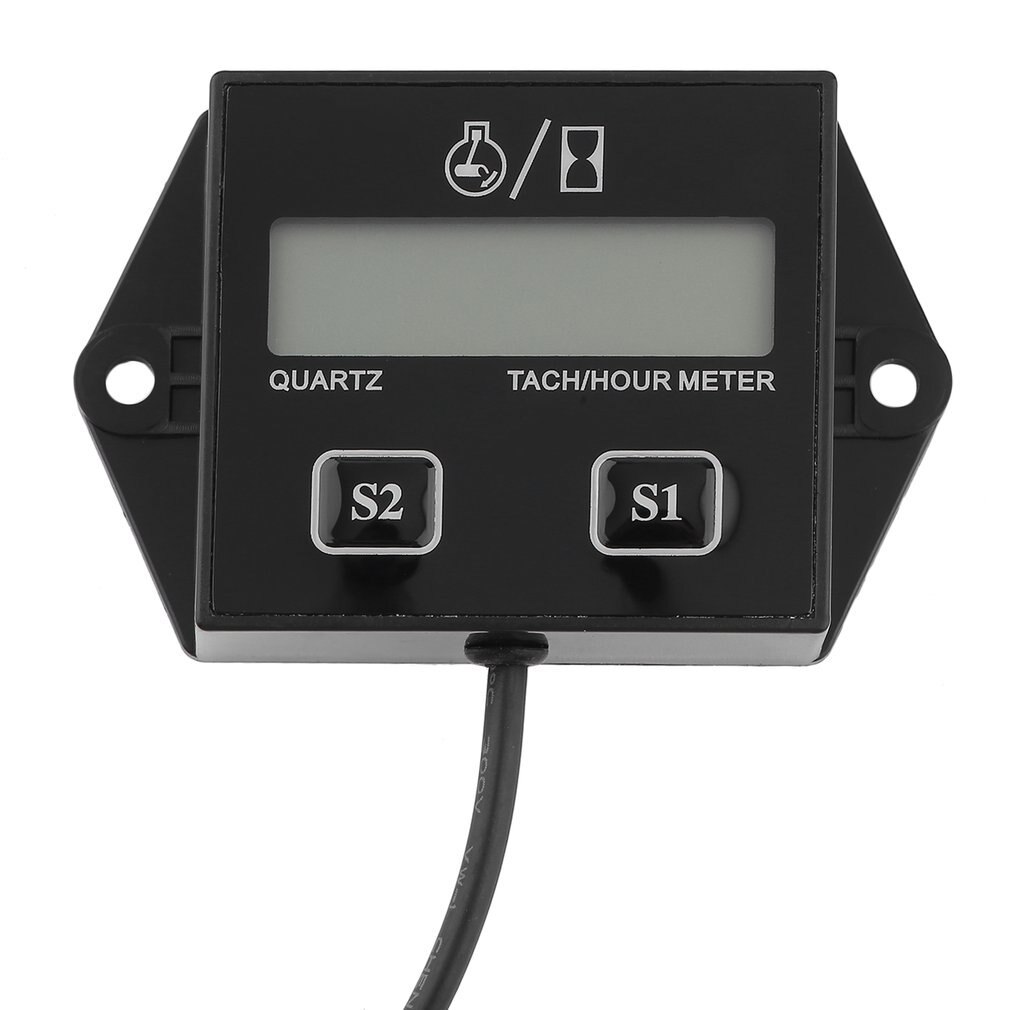 Waterproof Digital Engine Tach Hour Meter Tachometer Gauge Inductive RPM Meter LCD Display 12v For Motorcycle Boat