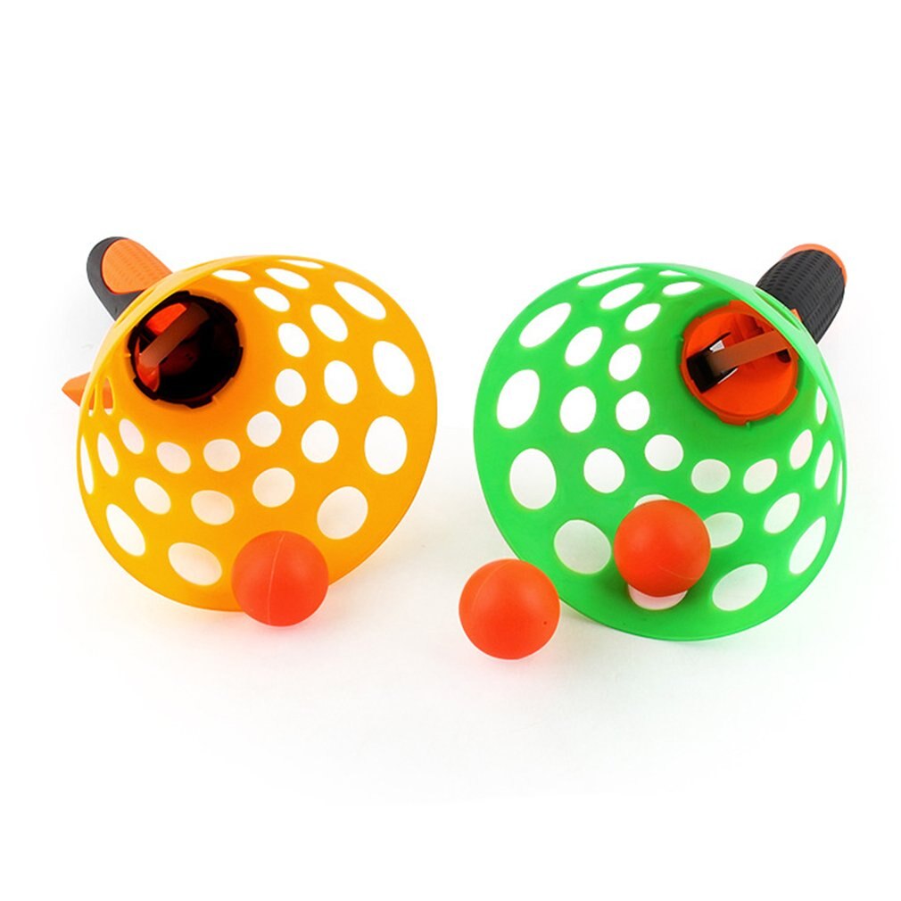 1 Set Parent-child Catapult Table Tennis Launch Ball Perfect Toy For Kids Outdoor Interactive Rubber Balls Ping Pong Balls Toys