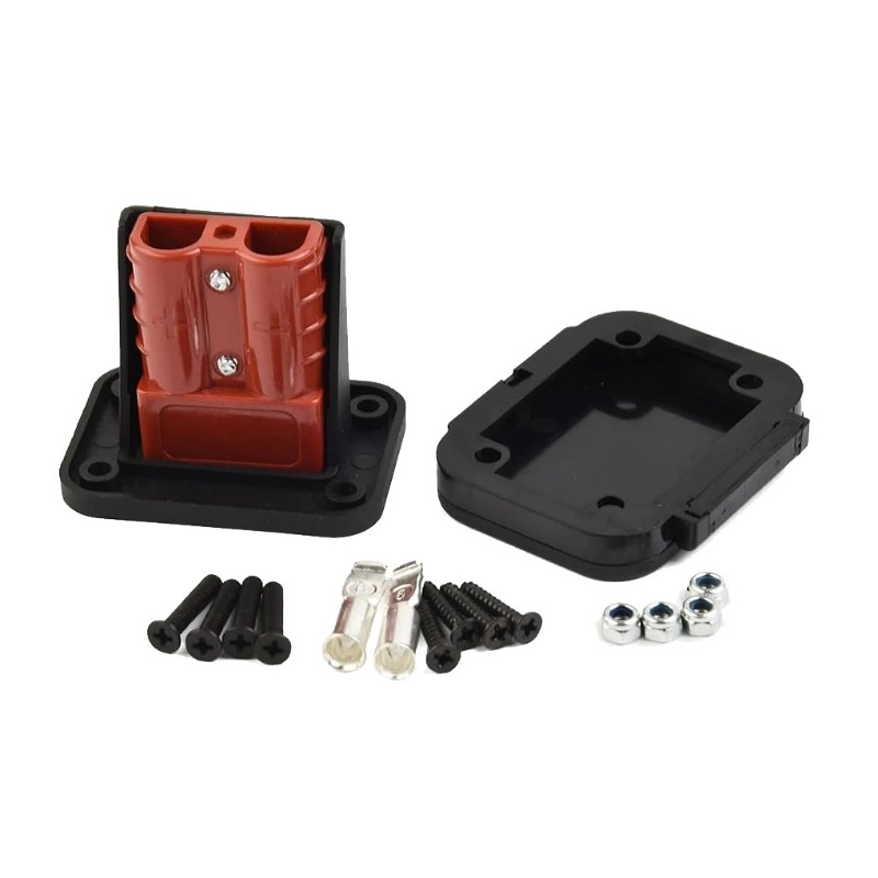 1 pçs 50a conectores de cabo plug para anderson plug conector suporte montagem embutida capa do painel para caravana campista barco caminhão