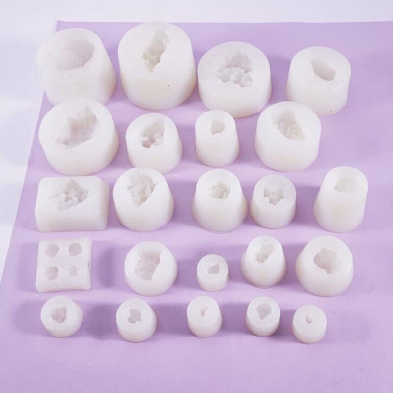 Silicone Mold Crystal cluster stone rockeryCrystal icicle cutting shpe Type epoxy resin molds for jewelry