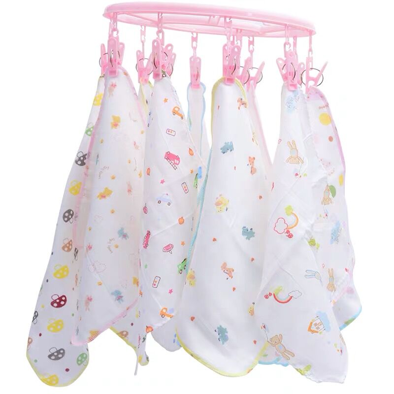 10 Stk/partij Slabbers 2-Lagen Gaas Speeksel Handdoek Baby Zakdoek Cartoon Baby Slabbetjes Spuugdoekjes