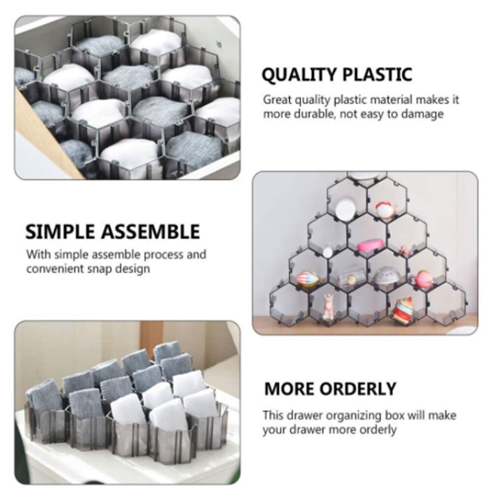DIY Drawer Honeycomb Partition Divider Box Grid Storage Organizer Cell Sorting Panties Socks Tool