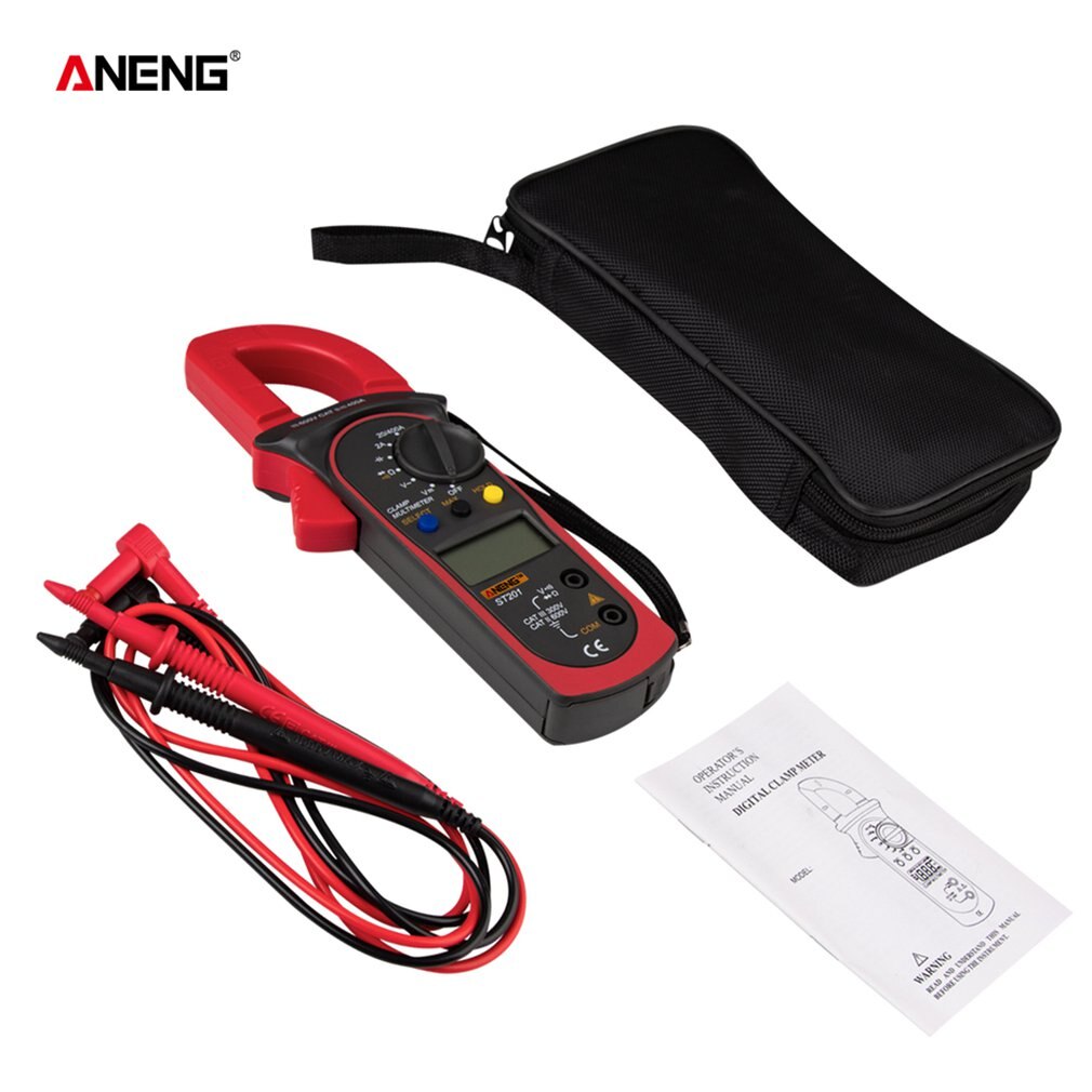 ST201 Counts Digital Clamp Meter Multimeter DC/AC Voltage Ammeter Resistance Capacitance Diode Tester Data Hold: Default Title