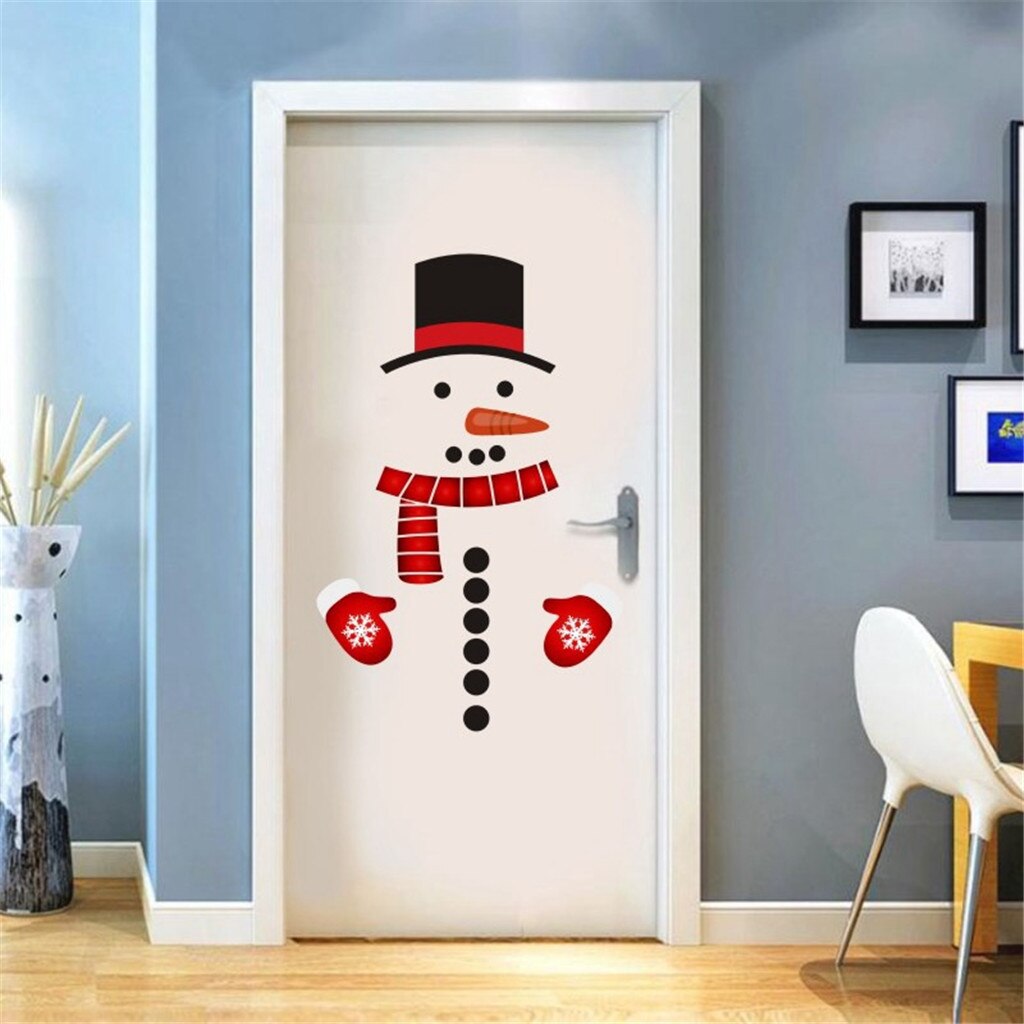 Diy Merry Christmas Wall Stickers Window Glass Festival Decals Santa Murals Year Christmas Decorations For Home Decor