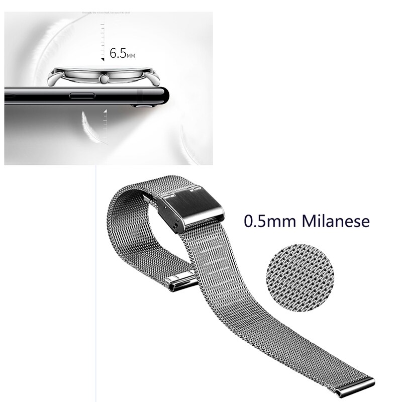 EYKI Couple tissage Mech bracelet montres Simple milanais en acier inoxydable hommes femmes tenue décontractée montre Ultra mince Relogio