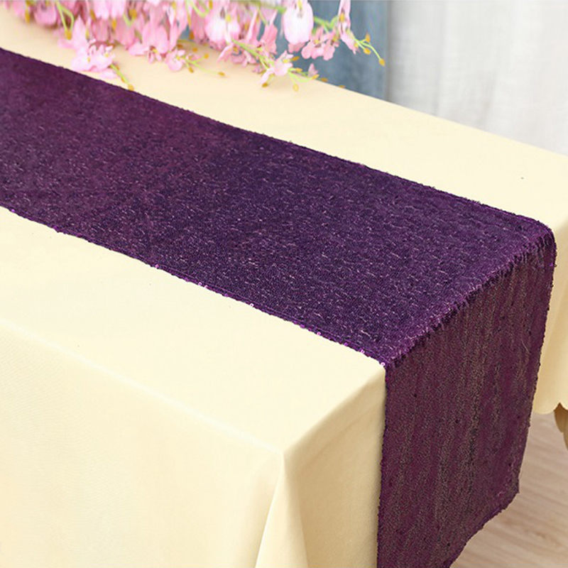 30 x 180cm farverige pailletter bordløber til fest borddug bryllupper dekoration bordløbere: 8