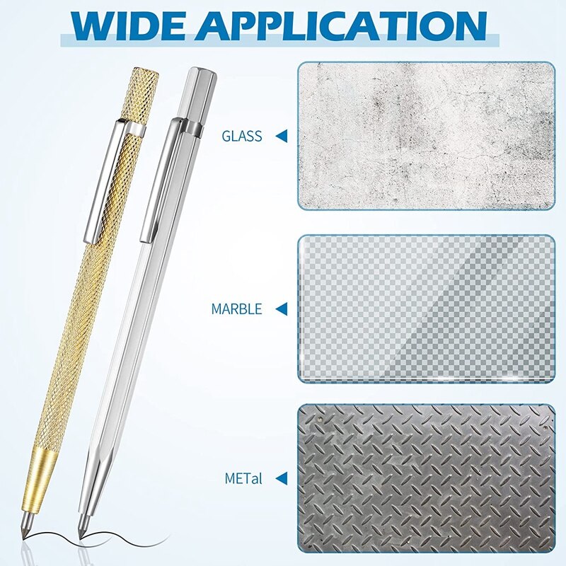 16 Pcs Carpenter's Scribe Marking Kit, 2 Mechanical Carpenter Pencils,2 Tungsten Carbide Tip Scriber and 12 Refills