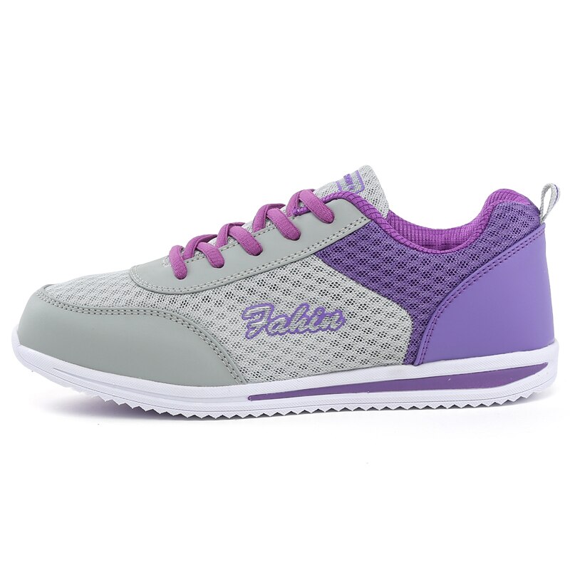 Women's Golf Shoes Spikeless Golf Walking Shoes Female Sport Sneakers Golfing Turf Walk Sneaker for Women Training: Gray Purple / 3.5