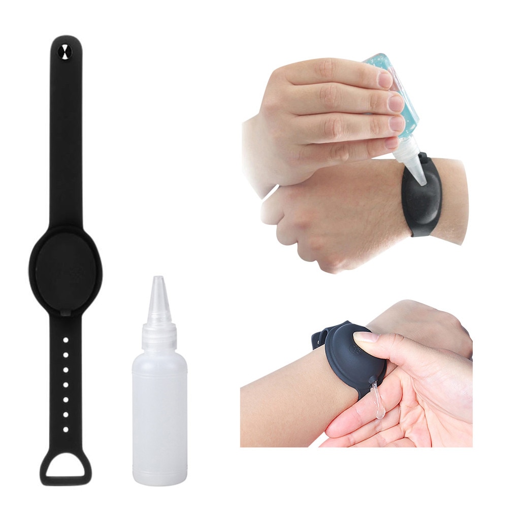 Håndsprit dispensering bærbart armbånd armbånd hånddispenser pulsera dispensadora de gel hidroalcoholico holdbart armbånd