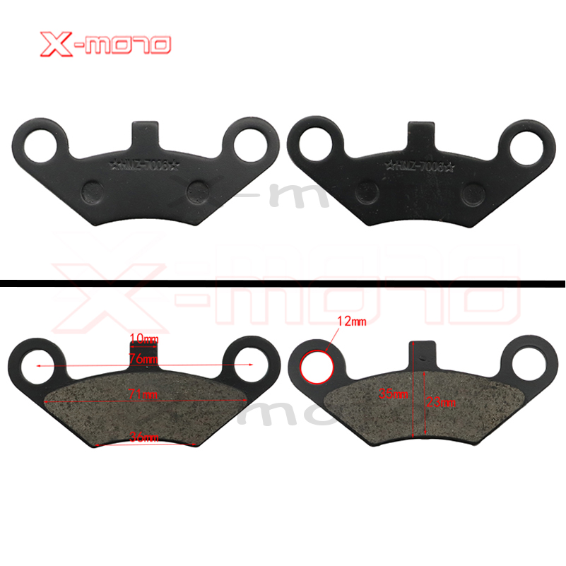 Plaquettes de frein moto 50cc - 250cc ATV Quad Go Kart la plupart des chinoises Dirt Pit Bike scooter plaquettes de frein hydrauliques avant arrière: Orange