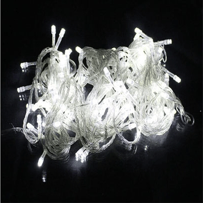 Guirlande lumineuse rideau Led d&#39;extérieur, 5M, 0.4 à 0.6m, décoration de noël, mariage, , fête, jardin, avant-toit: White Lights
