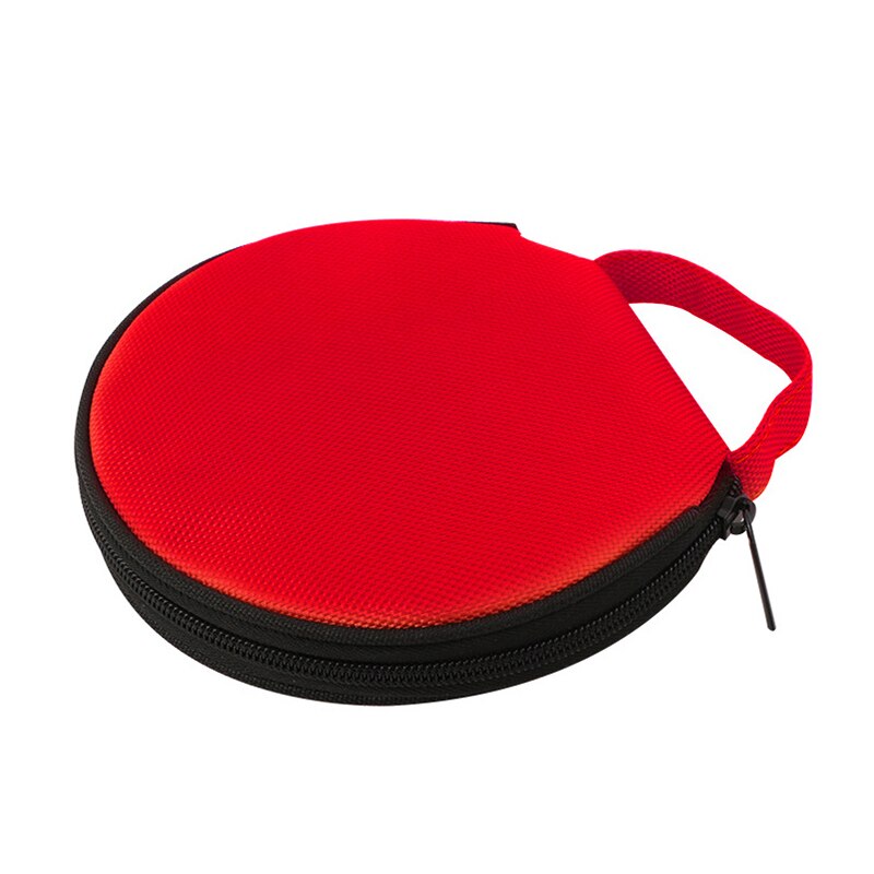 Portable CD DVD Case 20 Capacity Storage Bag Round Holder With Zipper: Red