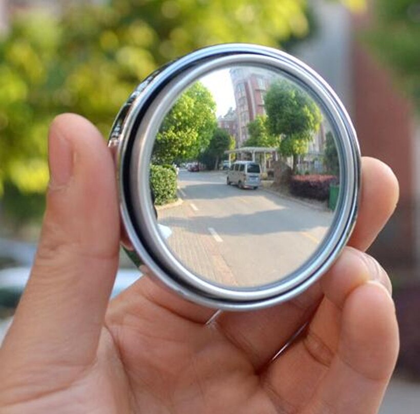 2 sztuk/partia 3R-035 automatyczny lusterko wsteczne małe okrągłe lustro ślepy miejsce lustro szerokokątny obiektyw 360 stopni regulowany lusterko