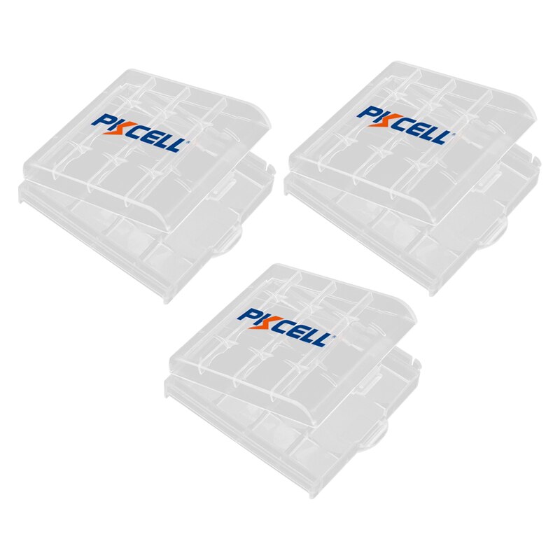 5Pcs PKCELL AA AAA Battery Box Cassa del Supporto di Plastica Scatola di Immagazzinaggio Della Copertura Della Cassa Bianca Del Supporto Scatola di Immagazzinaggio Della Batteria