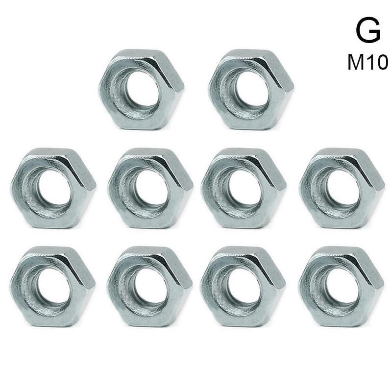 10pcs M2 M3 M4 M5 M6 M8 M10 M12 Hex Full Nut Hexagon Nuts Din 304 Steel Lock Nut: G