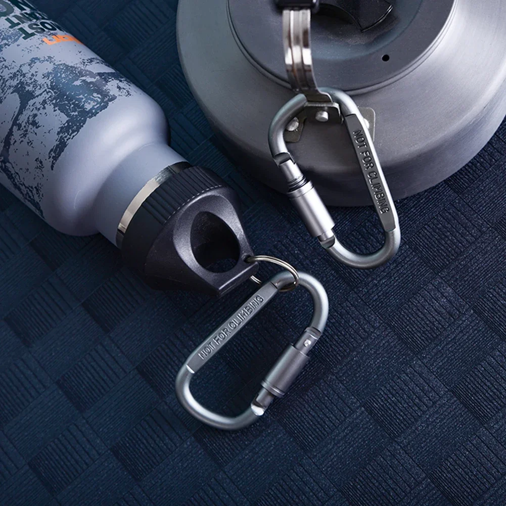 Mosquetón para mochila, llavero para acampar al aire libre, senderismo, aleación de aluminio, anillo en D, Clip de bloqueo, hebilla, gancho, herramientas de escalada, 6 uds.