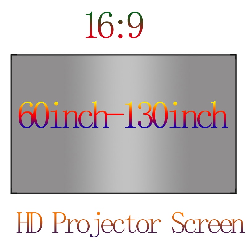 Hoge Helderheid Opvouwbare Hd Screen Canvas 16: 9 Projector Home Theater Beamer Projectiescherm Film Projectiescherm Muur