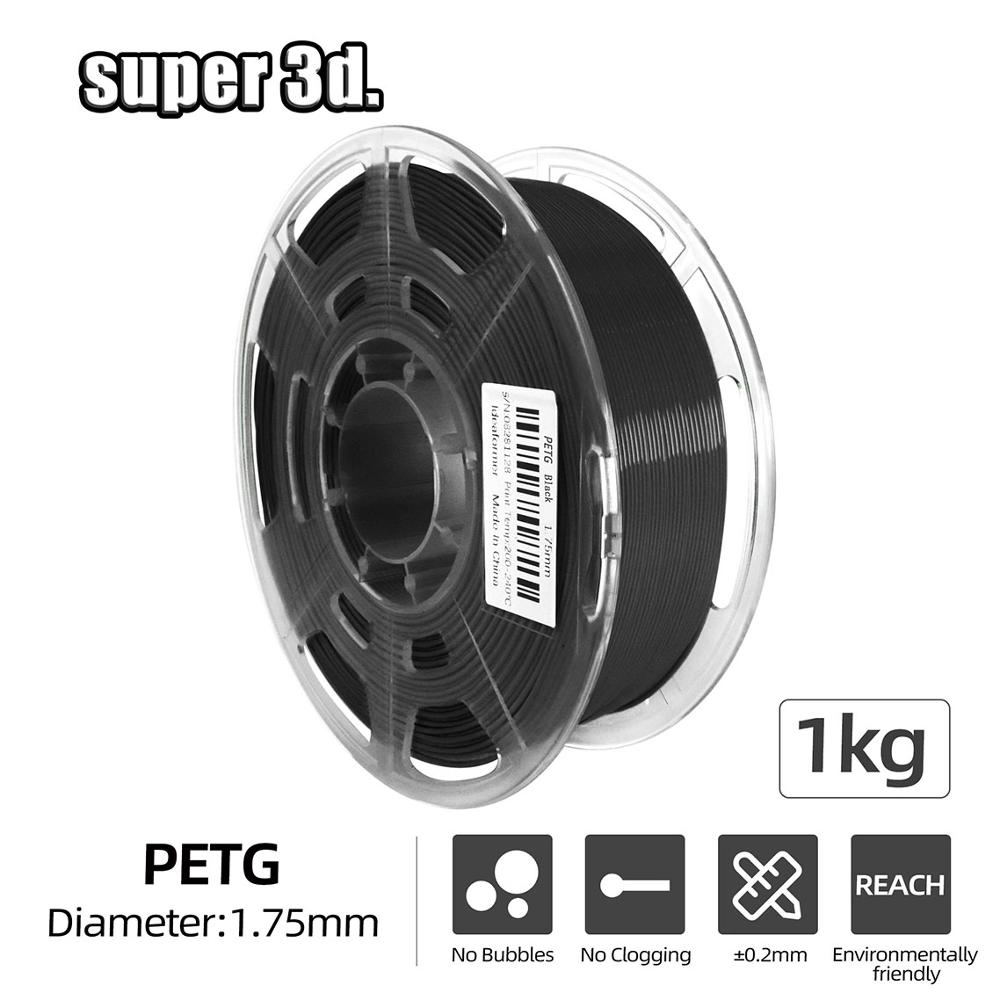 3D Printer Filament PETG 1.75mm 1kg/2.2lbs Plastic Filament Consumables PETG Material DIY printing 100% no bubble