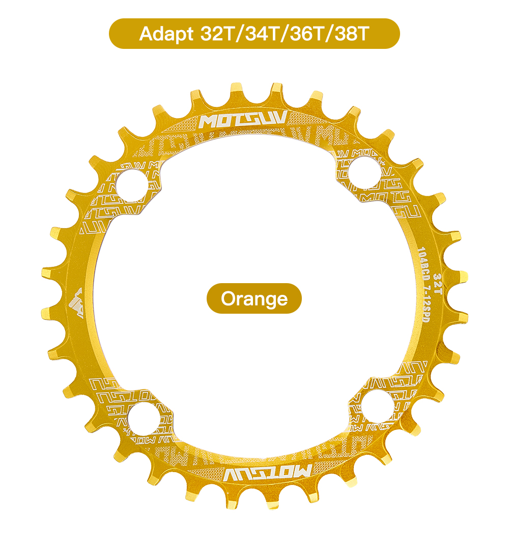 Motsuv fiets 104 bcd crank smal breed kettingblad mtb fiets rond ovaal 32 t 34 t 36 t 38t fietsen aluminiumlegering kettingblad onderdeel: Rood / 34t / Bsa