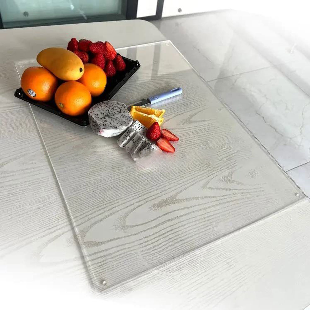 45cm Acrylic Anti-slip Transparent Cutting Board With Lip Kitchen Counter Countertop Protector Home Restaurant Kitchen Gadgets