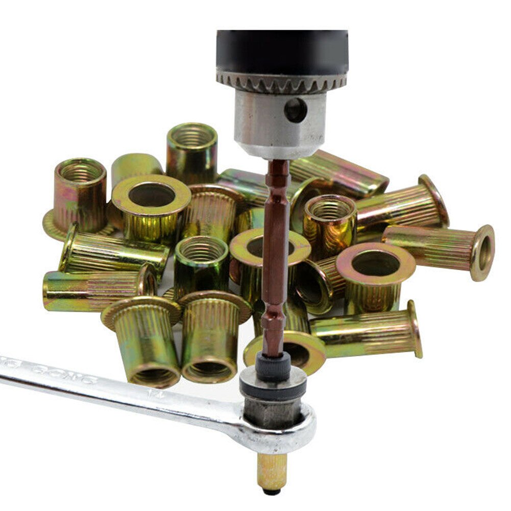 109pcs/set Portable Home Electric Rivet Pistola DIY Pneumatic With Spanner Easy Storage Manual Nuts Tool Kit Practical Handheld