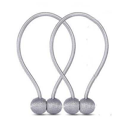 2 stuks Gordijn Gesp Magneet Bal Gordijn Vastzetmogelijkheden Terugloopsper Gesp Clips Gordijn Kerst Decoratieve Home Accessories: Gray