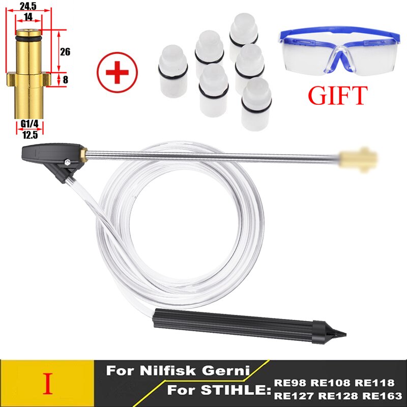 Pressure Washer SandBlasting Kit Wet Sandblaster Lance Nozzle for Karcher K5 Huter Interskol Lavor Parkside High Pressure Washer: I