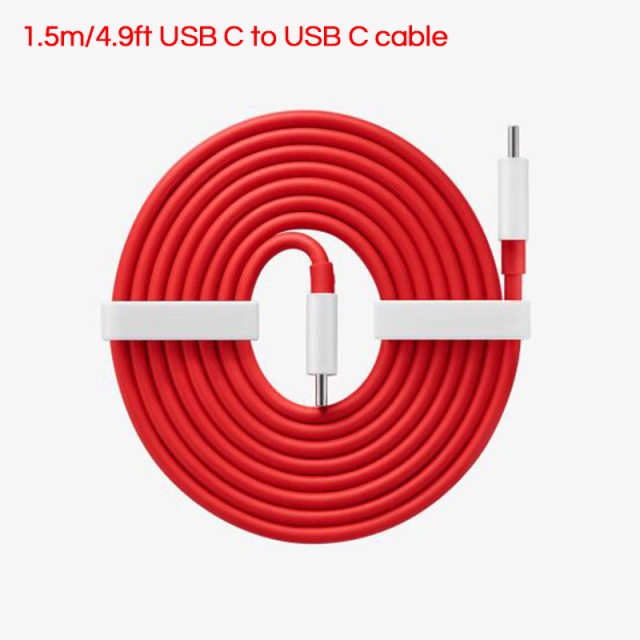 Original Oneplus Warp Charge 65 EU US UK Plug 65w Warp Charger Adapter Oneplus 8T 8 Pro 7t 7 6t Fast Charging Usbc To Usbc Cable: 1.5m c to c cable