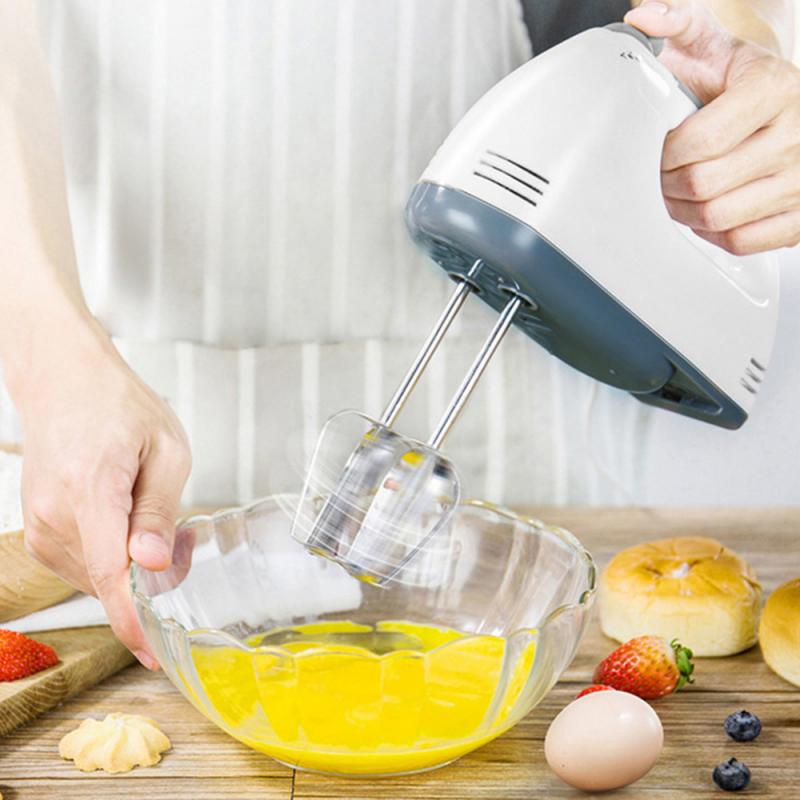 Útil batidora eléctrica de 7 velocidades de 220V batidora manual batidora de huevos batidora de alimentos batidora pequeña batidora para el hogar Cocina Mezclador de alimentos de huevos