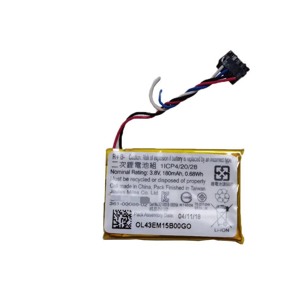 Batterie Li-ion pour GARMIN Edge 130/Edge 530/Edge 830 GPS indicateur de vitesse 180mAh remplacement de la batterie d'origine