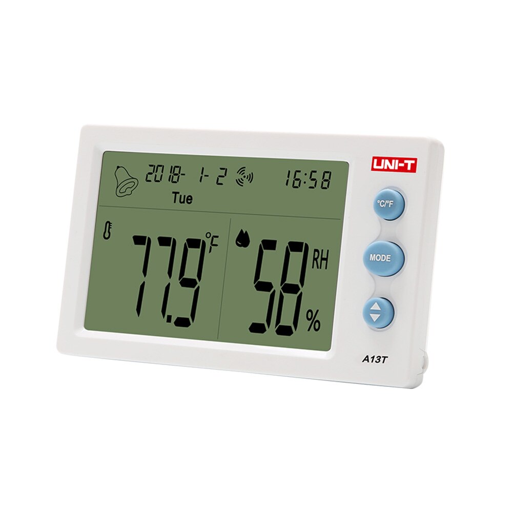 Termometer fugtighedsmonitor hængende babyværelse trådløst hygrometer digitalt display lcd-skærm drivhus indendørs udendørs kalender