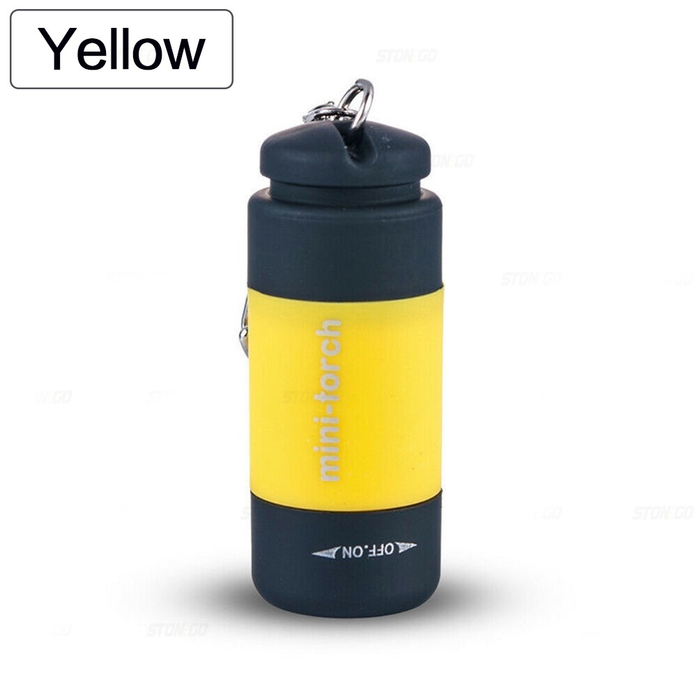 Mini-Schlüsselanhänger-Lampe, Schlüsselanhänger, Taschenlampe, USB wiederaufladbar, LED-Licht, Taschenlampe, Lampe, wasserdicht, Schlüsselanhänger-Licht, 1 Stück: WHITE