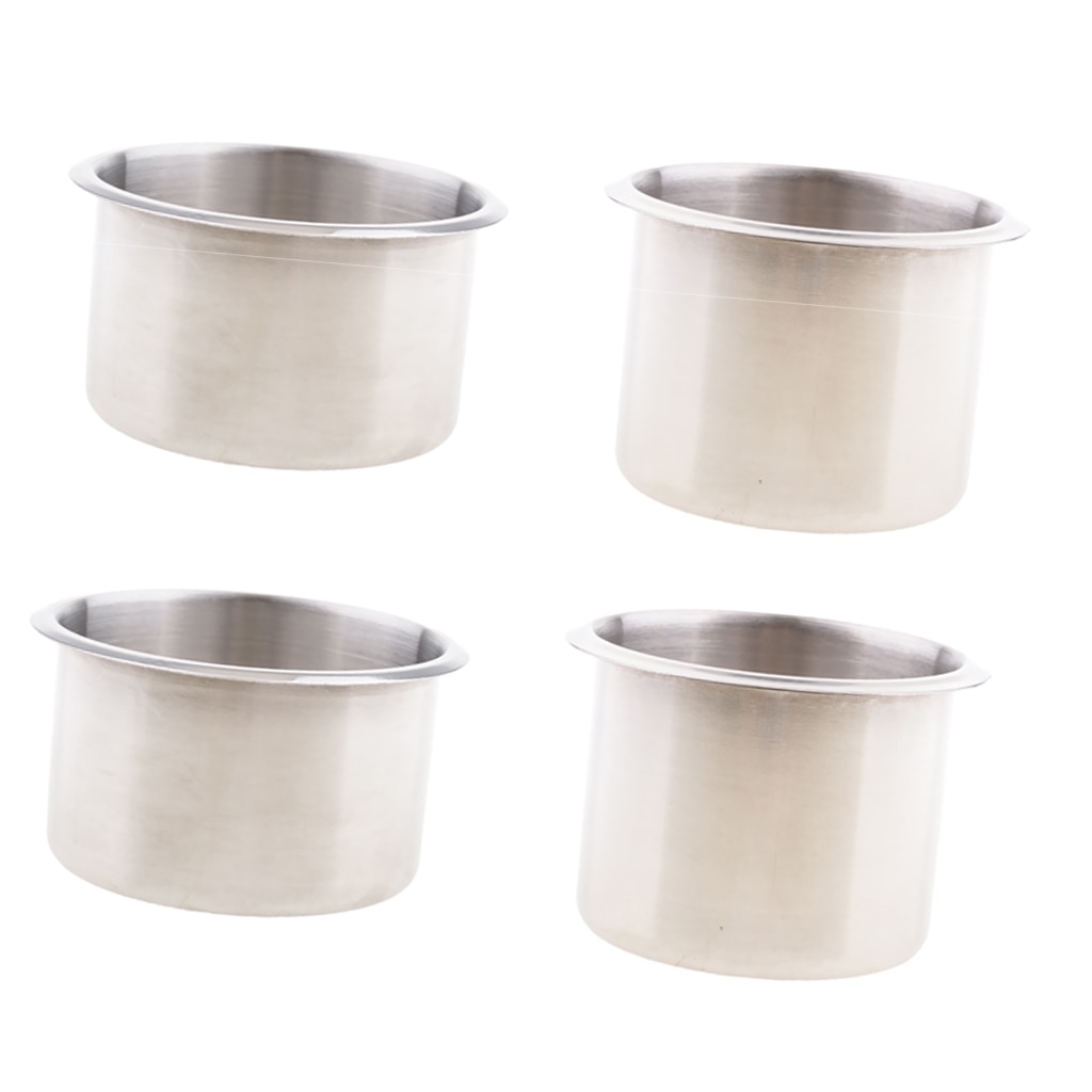 Taza de acero inoxidable empotrada para barco, soporte para latas de bebidas para remolque RV, 90mm y 68mm, 4 Uds.