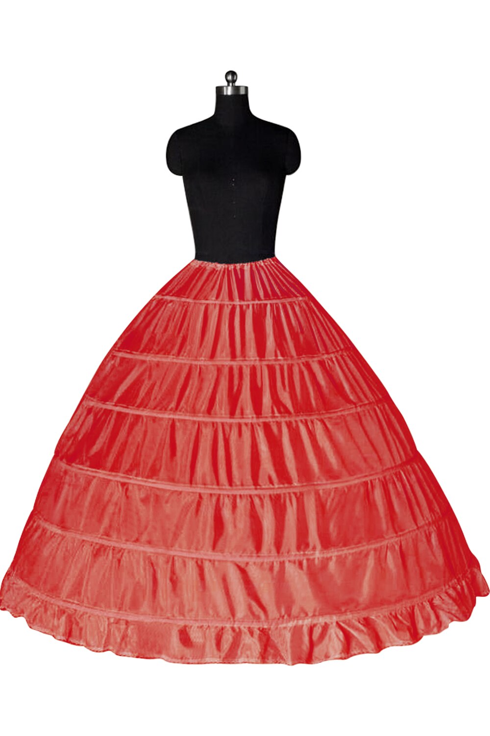 Enaguas blancas baratas de 6 aros para vestido de novia, accesorios de boda baratos: Rojo