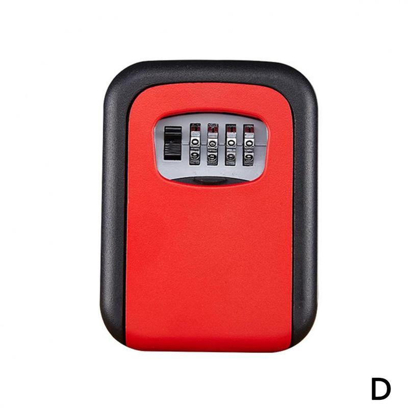 Key Lock Box Wall Mounted Aluminum Alloy Key Safe Box Weatherproof 4 Digital Combination Key Storage Lock Box Indoor Outdoor: D