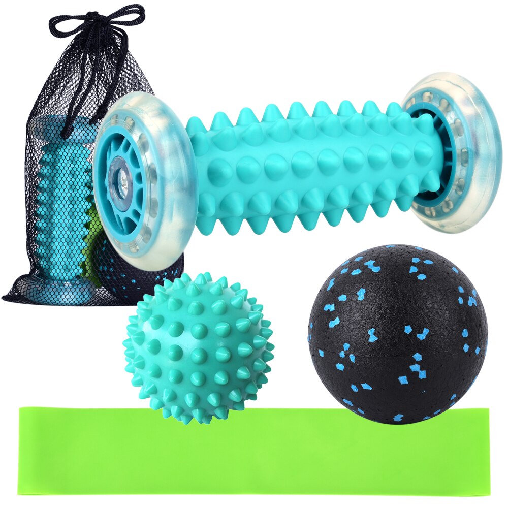 Massage Voet Massager Roller Massage Yoga Sport Fitness Bal Voor Hand Been Rugpijn Therapie Deep Tissue Trigger Punt Herstel: Type3-Blue
