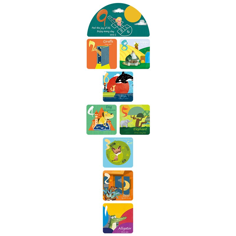 digital floor stickers classroom decoration waterproof wall stickers children's class wallpaper self-adhesive painting