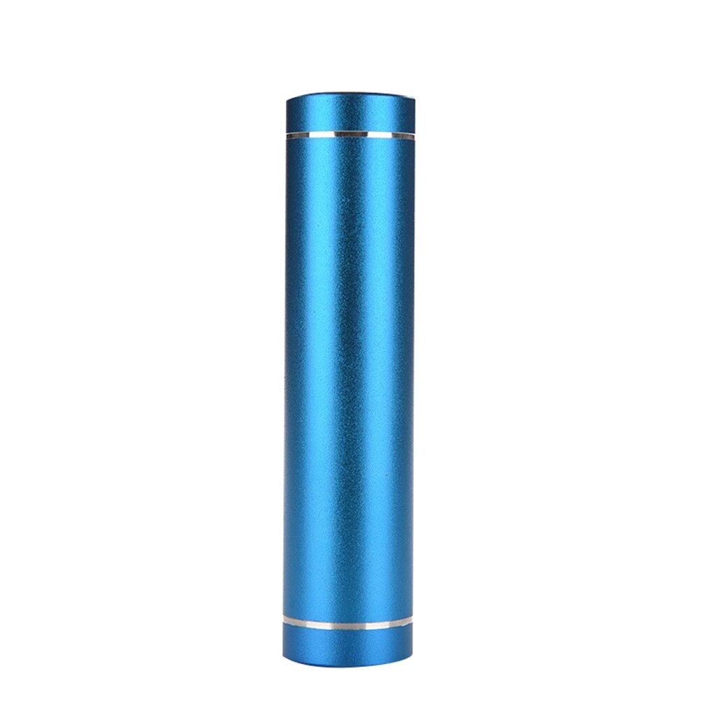 Mini Battery Bank Power Back Case Aluminum Cylindrical Cellphone 18650 Battery Backup Charger USB DIY Box Battery Storage Case: blue